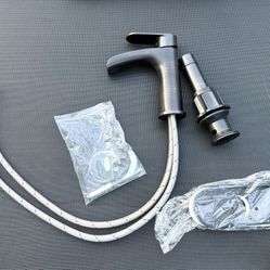 New Waterfall Bathroom Faucet Single Handle & Hole - With Attachments