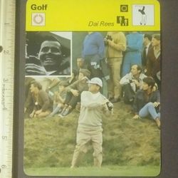 1978 Sportscaster Golf Dai Rees One Stroke Away Veteran Player Sports Photo Large Over-sized Card HTF Collectible Vintage Italy