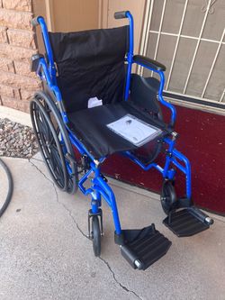 Wheelchair W/Footrests, New, 18” Seat, See All Photos !