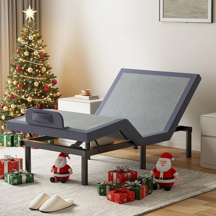 Twin Adjustable Bed Frame with Wireless Remote, Electric Bed Base w/3 Massage Modes, Zero Gravity Bed, Head and Foot Incline, 3 Mins Fast Assembly, 2