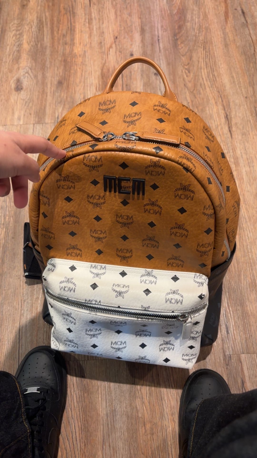 Genuine MCM Name Brand Real Leather Back Pack