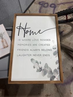 Farmhouse Home Quote Wall Sign