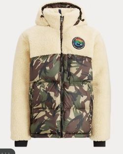 Polo Ralph Lauren Camo Faux Shearling Puffer Jacket