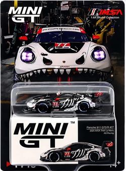 Mini GT Porsche 911 GT3 R 77 AO Racing 2025 IMSA Petit Le Mans Rexy #1143