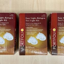 Three Portfolio Halogen 2 Pack Light Kit (White)