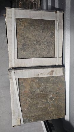Slate Tile And Backsplash / And Brown Tile