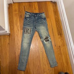 AMARI Jeans Green Camo Patch
