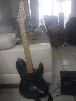 Electric Guitar with Amplifier