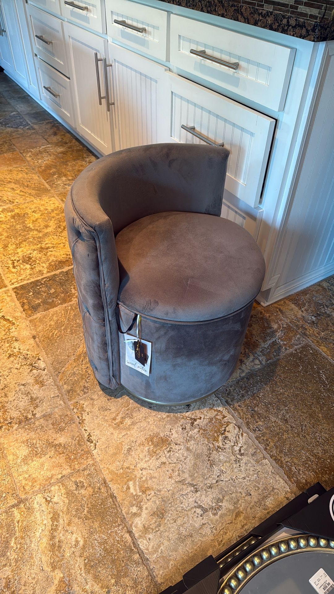 360° Swivel Accent Chair Storage Ottoman 