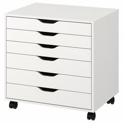 ALEX Drawer Unit on Casters – White