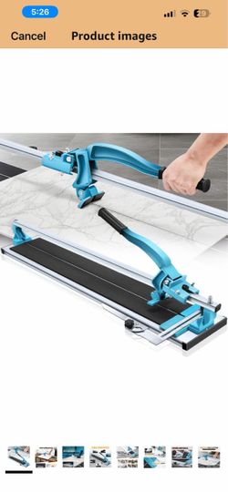 Auto Dynasty 35" Manual Tile Cutter, Cutting Ceramic Porcelain Tile Floor 35 Inch Porcelain Ceramic Cutter with Anti-Skid Feet Tungsten Cutting Wheel 