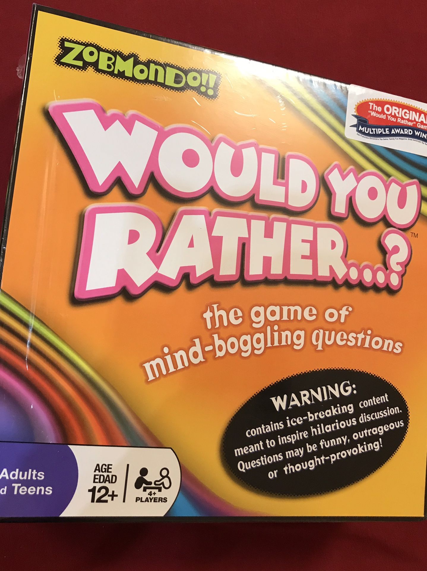 Zobmondo!! Would you Rather? Game of Wacky and Mind Boggling Questions