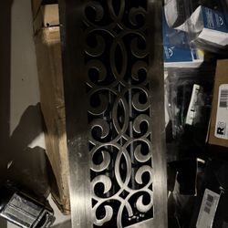 Steel Register Cover In Antique Gold 4 X 5.5” 