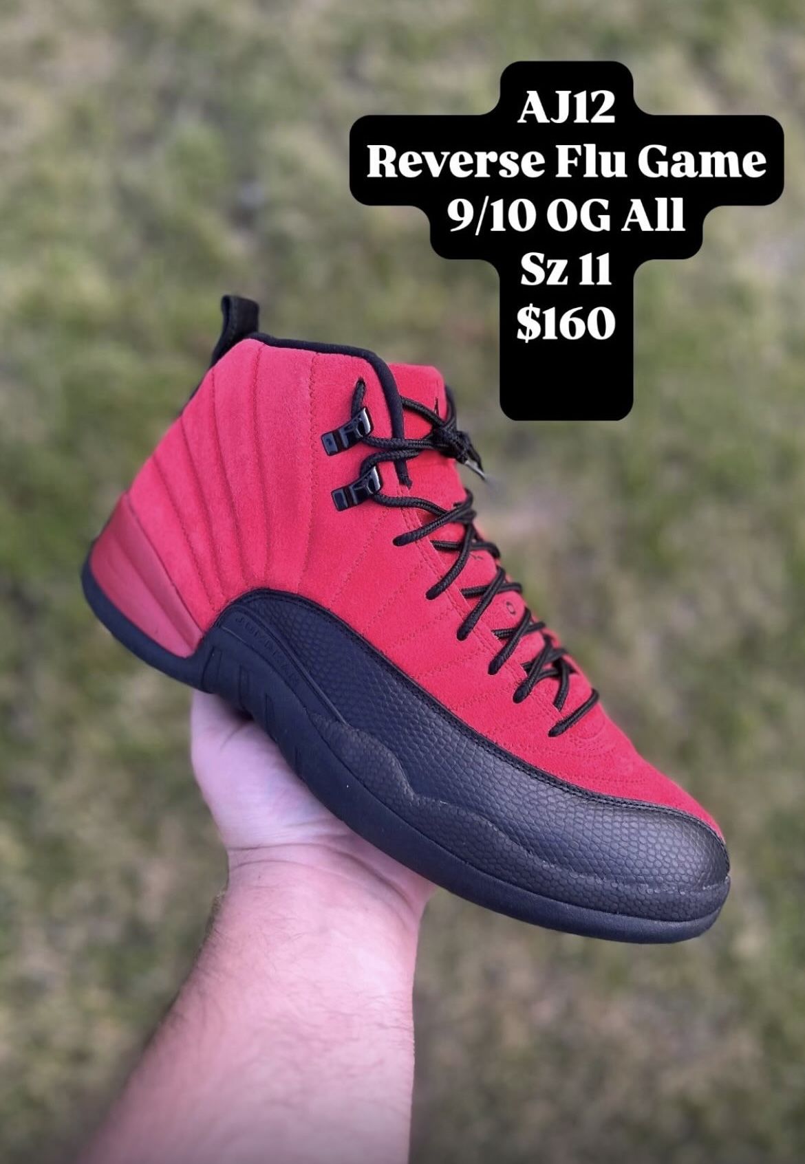 Jordan 12 Reverse Flu Game Like New Size 11