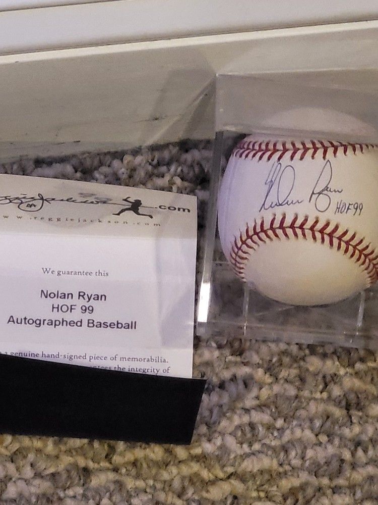 Nolan Ryan Signed Baseball With Coa