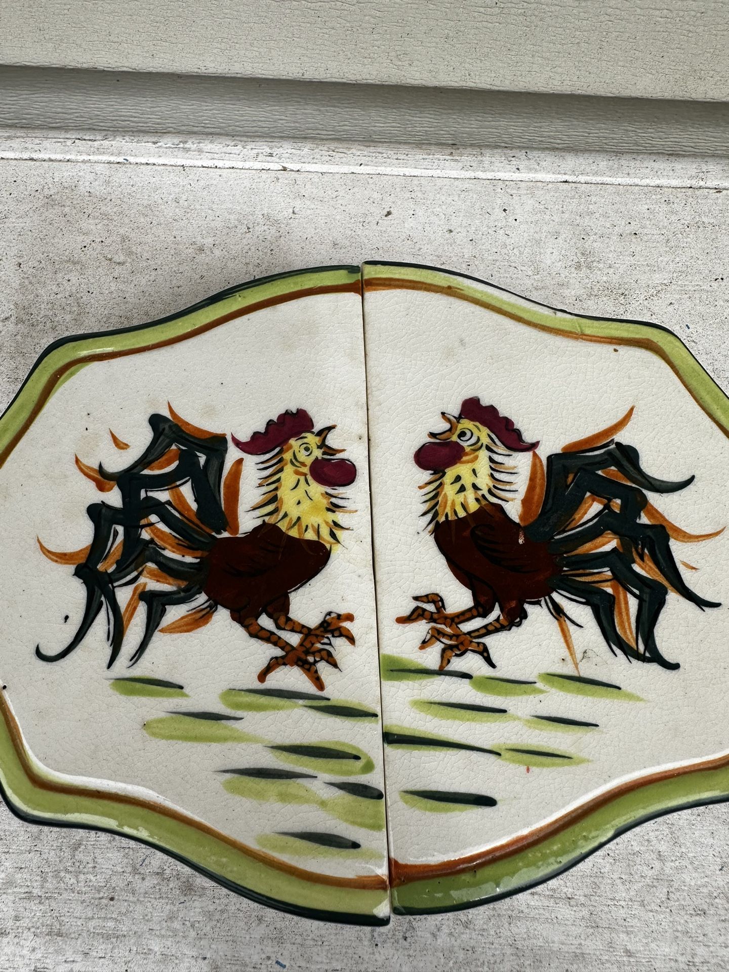 Vintage Trivet Metlox Poppytrail Rooster Decor Collection