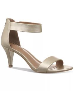 Style + Co Paycee Gold Snake-Textured Heels 9W