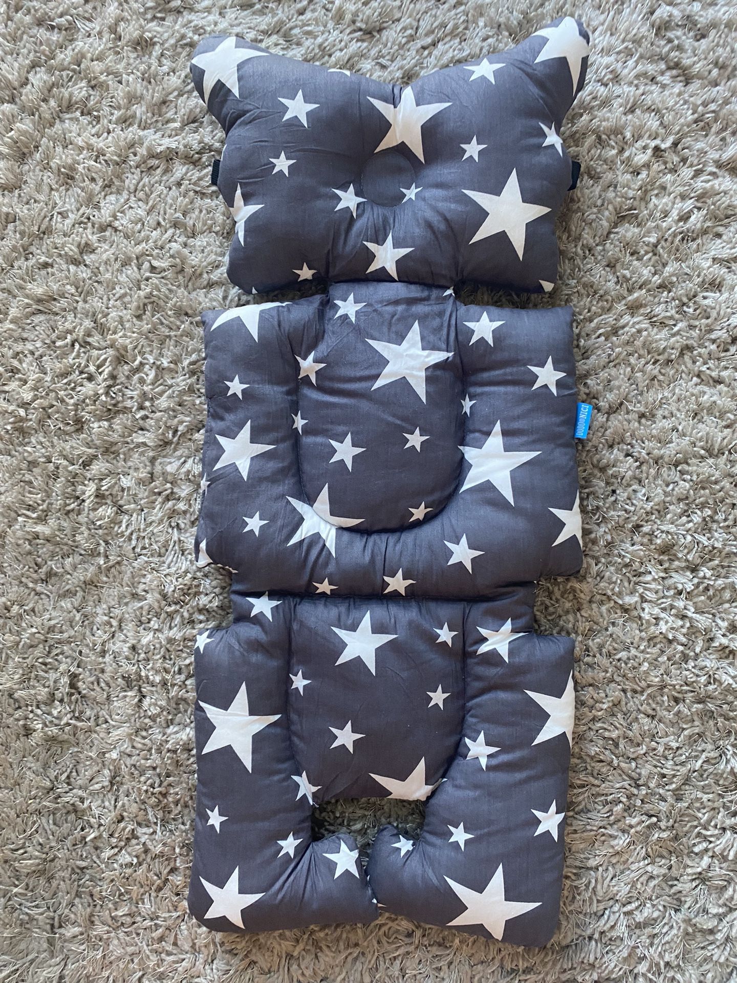 Baby Breathable 3D Air Mesh Organic Cotton Seat Pad Liner for Stroller (Stardream Grey)