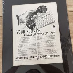Authentic “Your Business Wants To Speak To You” Newspaper Ad- Over 50 Years Old