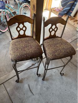 Pair of chairs tall bar height