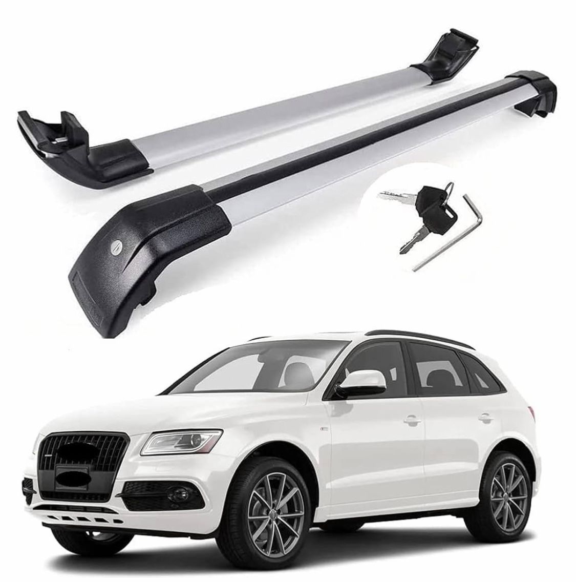 https://offerup.com/redirect/?o=QW1hem9uLmNvbQ==: Loading 165lbs Cargo Racks for Audi Q5 2009-2017 Roof Rack Cross Bars Luggage Rail