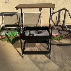 Fresno - New Black Metal Bar Cart -$15 Firm Price 