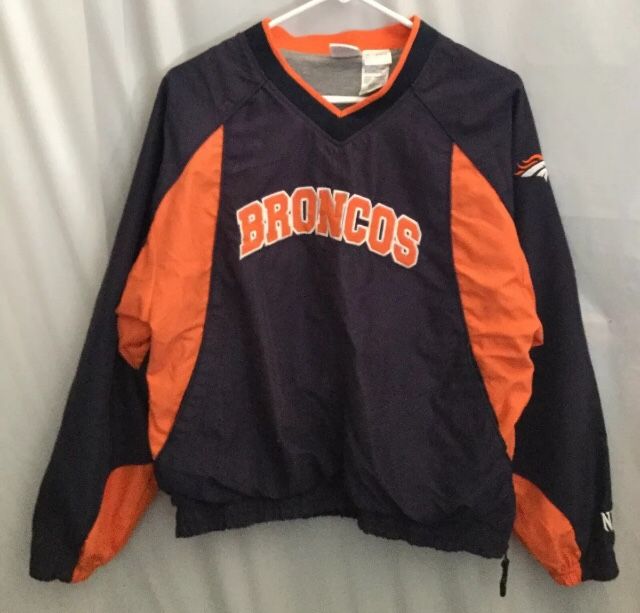 Vintage Denver Broncos Pullover Light Jacket Boys Large 16-18