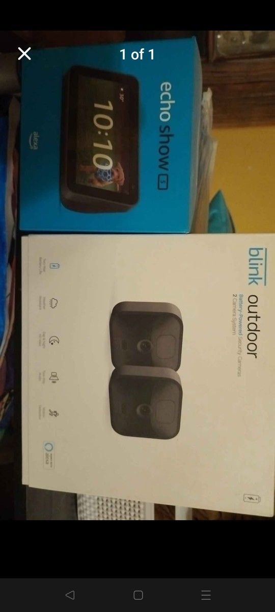 2 blink outdoor cameras and echo show 5