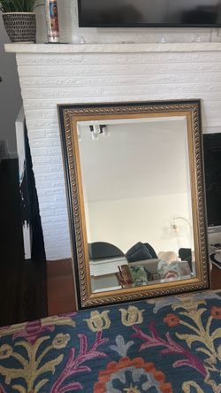 Large Gold Ornate Framed Wall Mirror