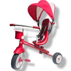 Radio Flyer 4-in-1 Stroll N Trike – Red | Excellent Condition | Adjustable Seat/Canopy/Seatbelt