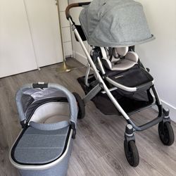 UPPAbaby Vista V2 FULL SET (Bassinet + Organizer + Nets) – Greyson