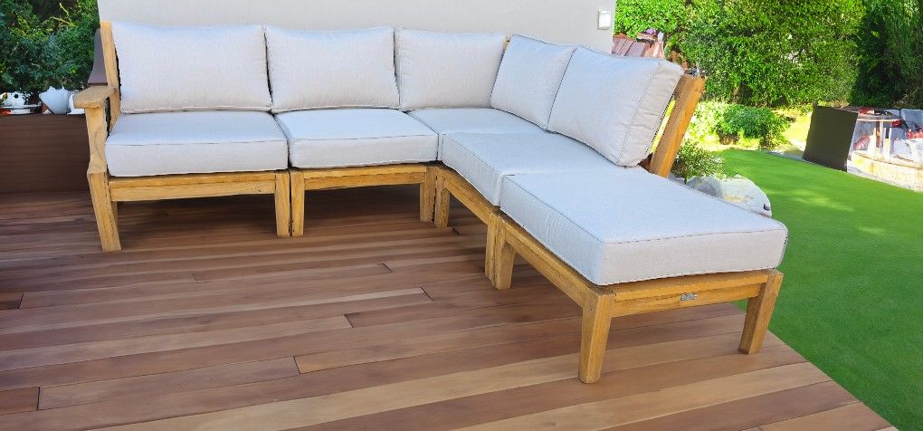 New Teak Wood Sectional Patio Furniture Outdoor