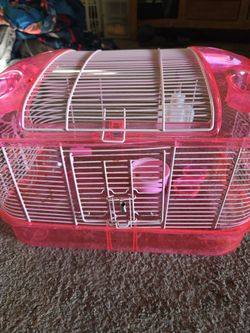 Pink Small Animal Hamster Cage