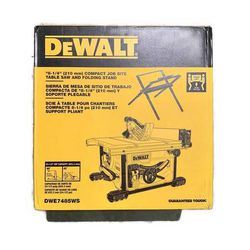 DEWALT DWE7485WS Corded 15-Amp 8-1/4" Compact Jobsite Table Saw w/ Stand