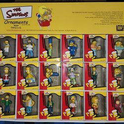 Complete Simpsons Christmas Ornament Set Of 18 From Toys-R-Us Made In 2002