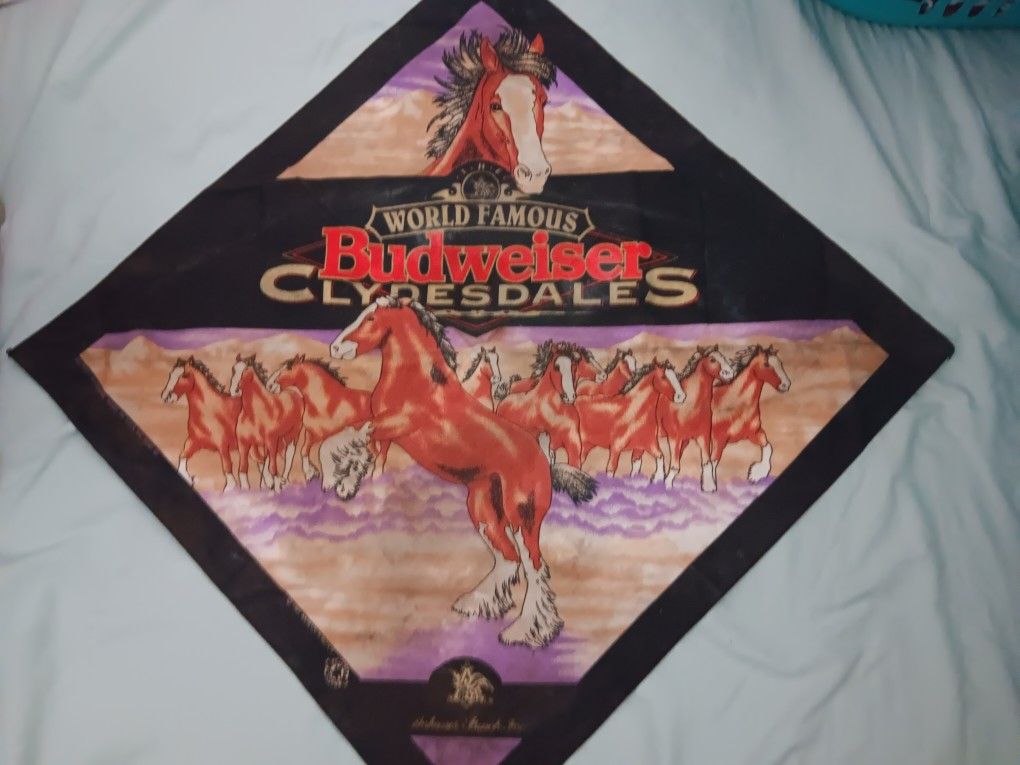 Budweiser World Famous Clydesdale Horses Vintage Bandana