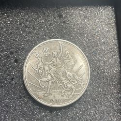 1910 Unidos Mexicanos Real Sliver Coin 