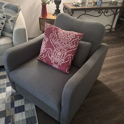 Dark Gray Reclining Chair- Like New!