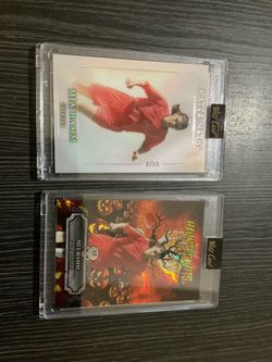 2 Rare Wild Card Mia Hamm soccer cards (#/4 and #/10) Team USA Legend