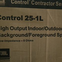 JBL Control 25-1 Indoor/Outdoor Surface-Mount Speakers - Black (Pair)