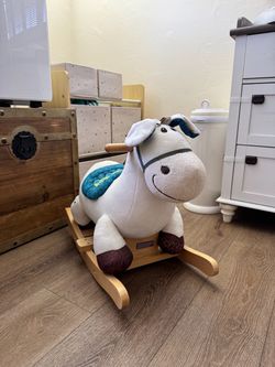 Plush Rocking Horse Toy for Toddlers
