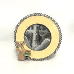 Green Tree Gallery Frame Circle Photo Frame With Cat  2 “X3” Decoration/Family