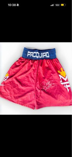 MANNY PACQUIAO AUTOGRAPHED SIGNED BOXING TRUNKS
