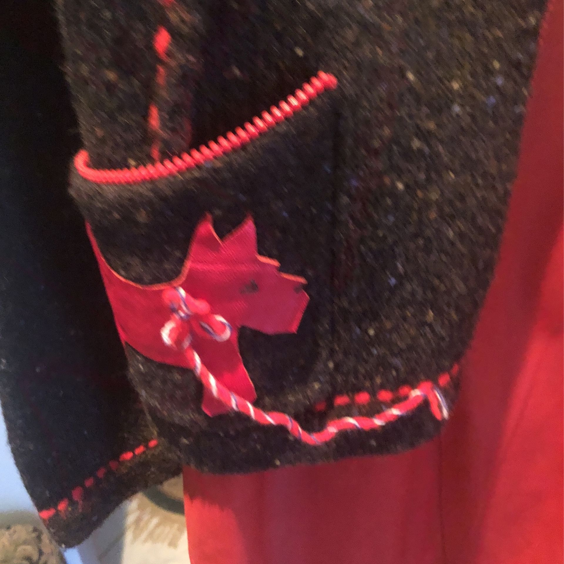 Real Leather Sleeveless Dress W/tweed Cardigan Size 10