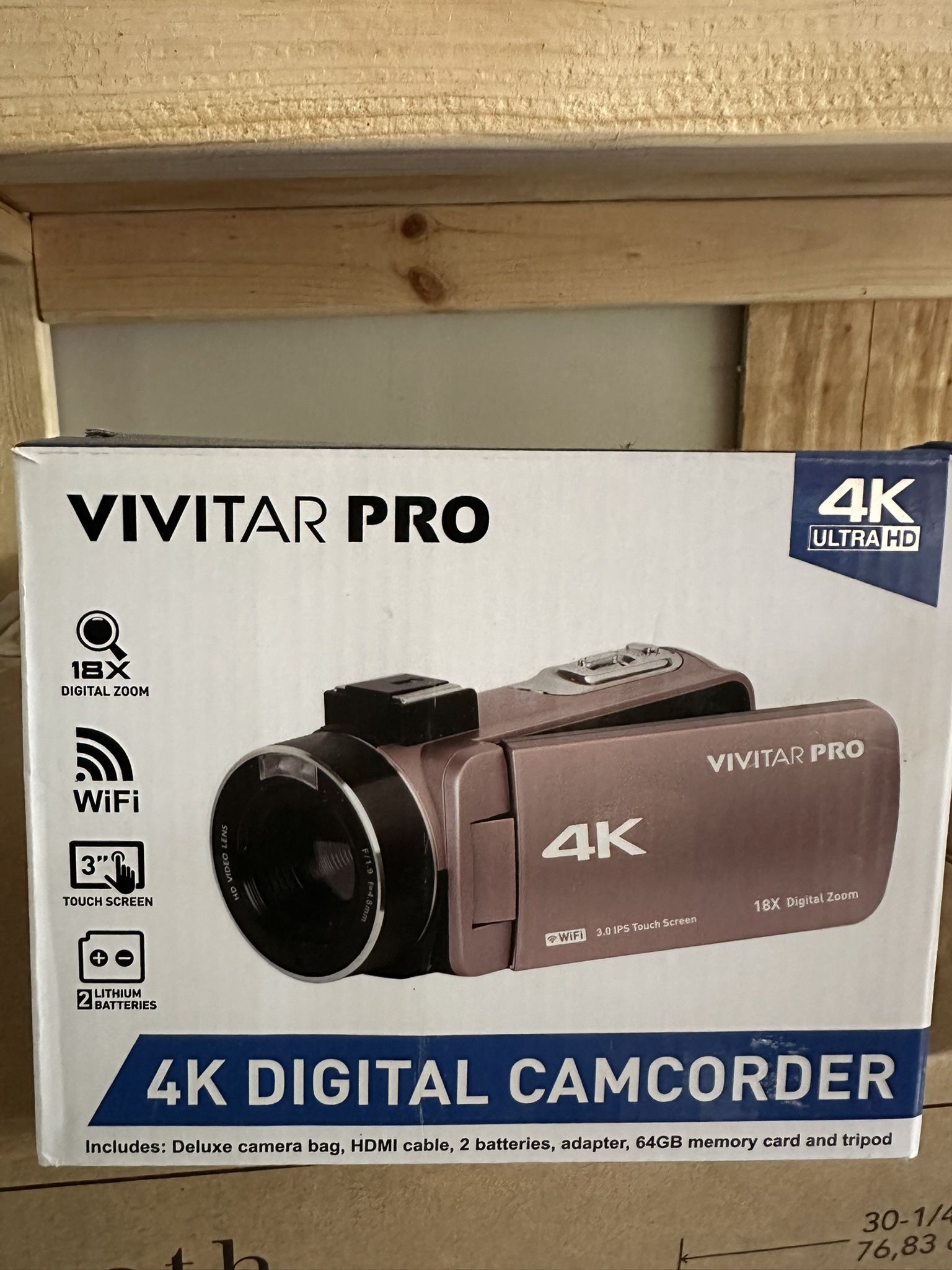 Vivitar 4K HD Digital Video Camera with WiFi, Built in Night Vision, and 3" Touch Rotational Display
