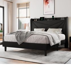 Queen Size Upholstered Bed Frame 