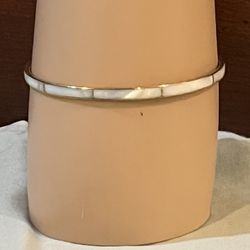 Brass & Inlay MOP Bangle Bracelet