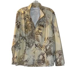 Chicos Weekends Zip Up Windbreaker Jacket Chicago’s Size 2 (Size 12)  