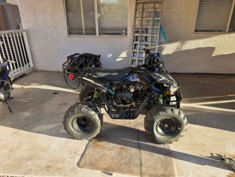 Black Youth ATV Four Wheeler 125cc