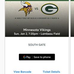 Packers Vikings Tickets